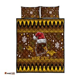 Hawks Football Quilt Bed Set Spectemur Agendo Christmas Vibe
