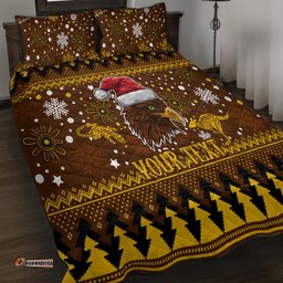 Hawks Football Quilt Bed Set Spectemur Agendo Christmas Vibe