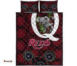 Queensland Quilt Bed Set Reds Rugby Koala