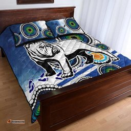 bulldogs rugby quilt bed set custom indigenous bulldogs quilt bed set