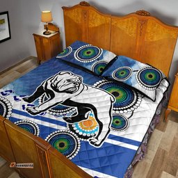 bulldogs rugby quilt bed set custom indigenous bulldogs quilt bed set