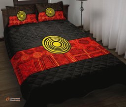 Aboriginal Quilt Bed Set Aussie Indigenous Flag