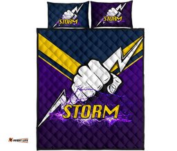 Melbourne Quilt Bed Set Thunder