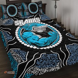 sharks rugby quilt bed set custom indigenous super sharks quilt bed set