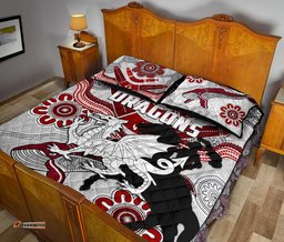Dragons Quilt Bed Set St. George Indigenous White