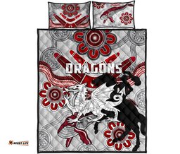 Dragons Quilt Bed Set St. George Indigenous White
