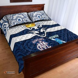 Geelong Cats Indigenous Quilt Bed Set Football Premiers The King