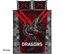 dragons quilt bed set st george aboriginal n01