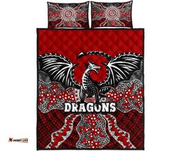 Dragons Quilt Bed Set St. George Aboriginal 02