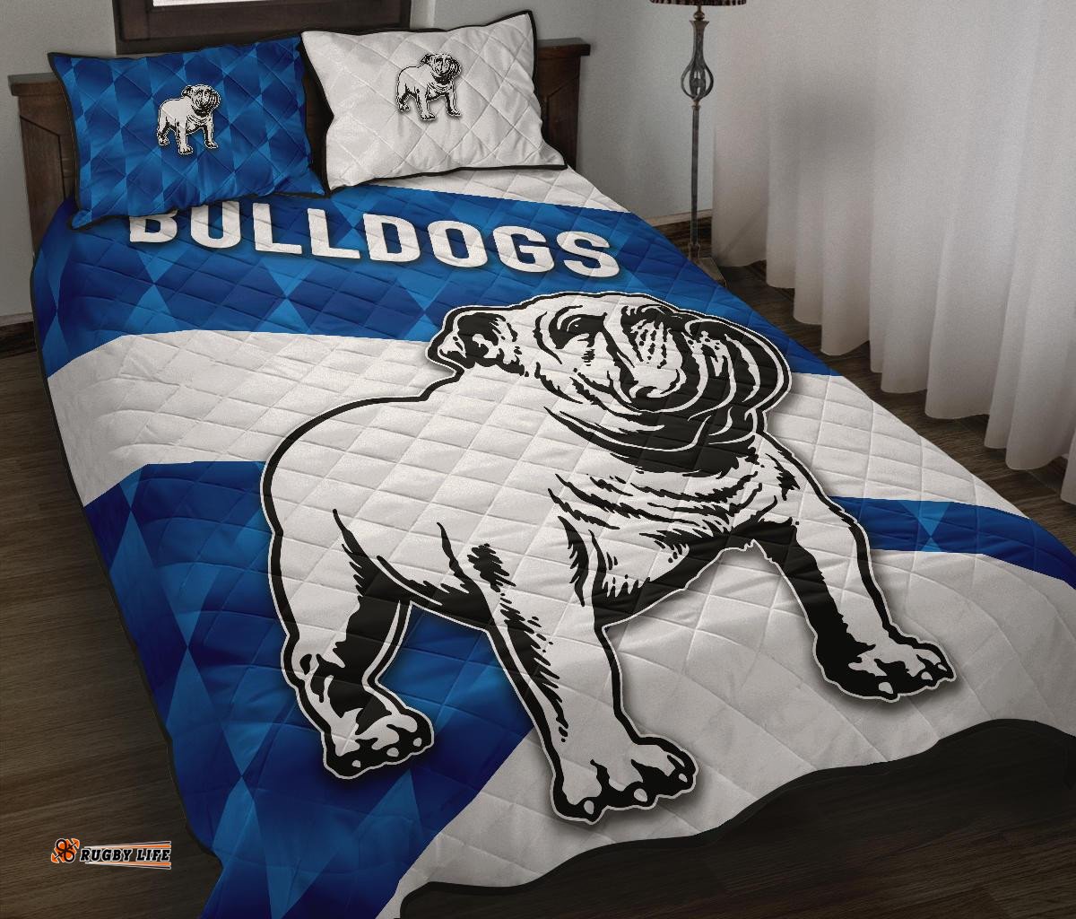 Bulldogs Quilt Bed Set Sporty Style
