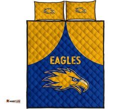 Eagles Quilt Bed Set West Coast Royal Blue