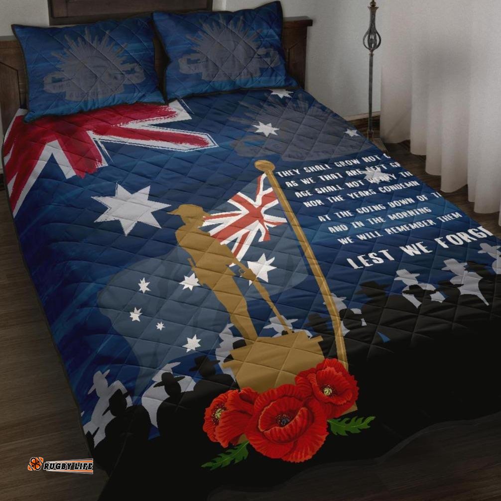 ANZAC Quilt Bed Set Always Remember Australian ANZAC Day