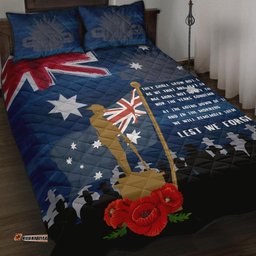 ANZAC Quilt Bed Set Always Remember Australian ANZAC Day