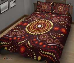 Aboriginal Quilt Bed Set Indegenous Dot Painting Art 03
