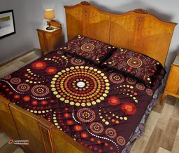 Aboriginal Quilt Bed Set Indegenous Dot Painting Art 03