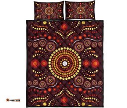 Aboriginal Quilt Bed Set Indegenous Dot Painting Art 03