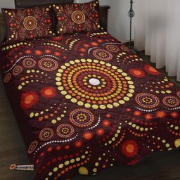 Aboriginal Quilt Bed Set Indegenous Dot Painting Art 03
