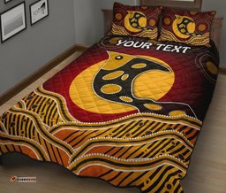 Personalised Quilt Bed Set Aboriginal Dot Patterns Fish