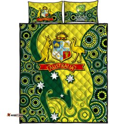 Cricket Quilt Bed Set Australian Cricket Aboriginal Dot Patterns