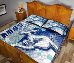 Melbourne Kangaroos Quilt Bed Set Indigenous North Roos