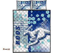Melbourne Kangaroos Quilt Bed Set Indigenous North Roos