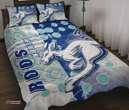Melbourne Kangaroos Quilt Bed Set Indigenous North Roos