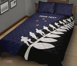 New Zealand Quilt Bed Set, Lest We Forget ANZAC Fern Customized Quilt And Pillow Cover