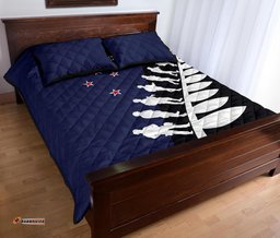 New Zealand Quilt Bed Set, Lest We Forget ANZAC Fern Customized Quilt And Pillow Cover