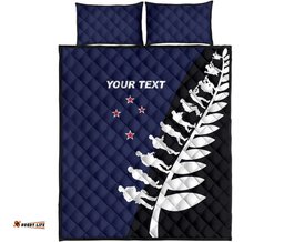 New Zealand Quilt Bed Set, Lest We Forget ANZAC Fern Customized Quilt And Pillow Cover