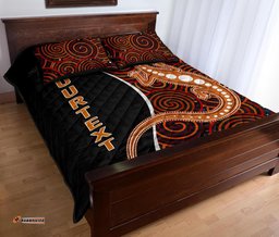 aboriginal personalised quilt bed set indigenous lizard dreaming