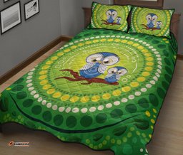 Aboriginal Quilt Bed Set, Indigenous Owl