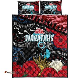Waratahs Rugby Quilt Bed Set Indigenous Waratahs ANZAC Day Aboriginal Quilt Bed Set