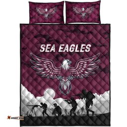Manly Warringah Sea Eagles ANZAC Quilt Bed Set Simple Style