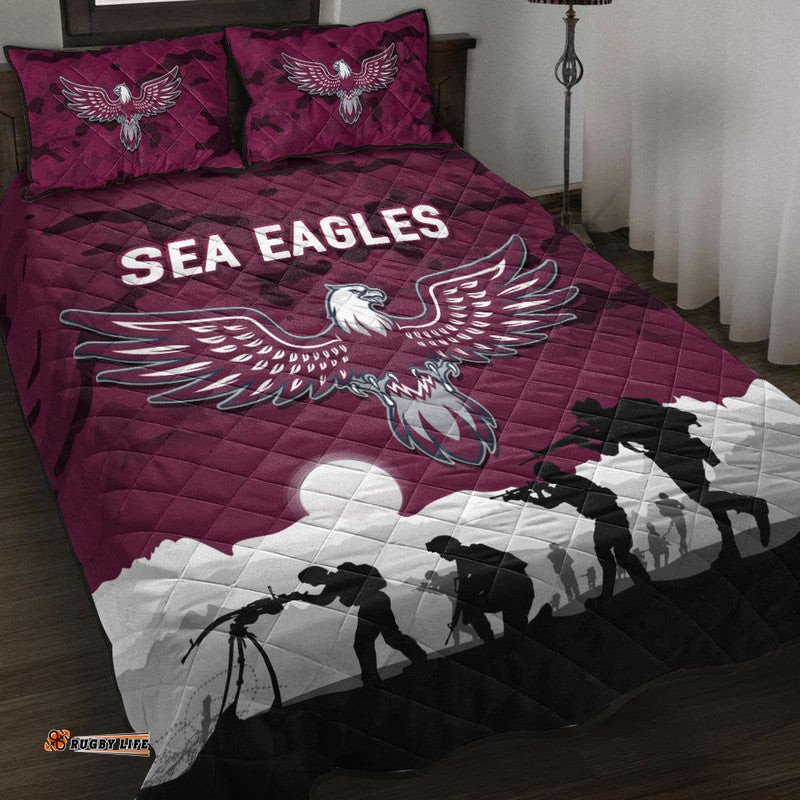 Manly Warringah Sea Eagles ANZAC Quilt Bed Set Simple Style