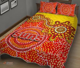 Gold Coast Quilt Bed Set Suns Aboriginal