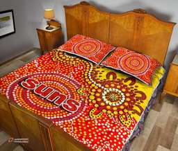 Gold Coast Quilt Bed Set Suns Aboriginal