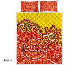 Gold Coast Quilt Bed Set Suns Aboriginal
