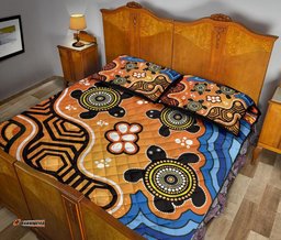 Aboriginal Quilt Bed Set Indigenous Art Patterns Ver04