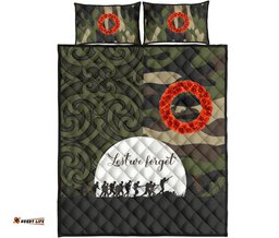 ANZAC Maori Quilt Bed Set Camo Lest For Get