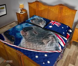 Quilt Bed Set Australian Flag and Coat Of Arms Quilt Cover Set Koala 3D