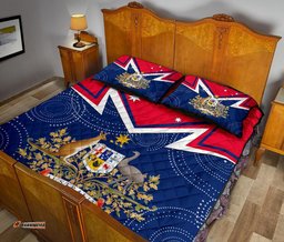 Quilt Bed Set Australian Coat Of Arms Flag Color