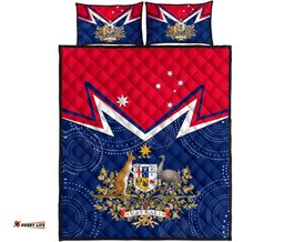 Quilt Bed Set Australian Coat Of Arms Flag Color