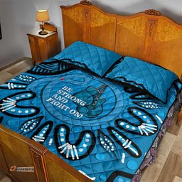 Australia DiaBedes Awareness Month Quilt Bed Set Be Strong And Fight On Aboriginal Art