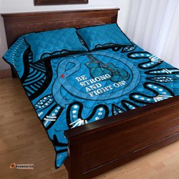 Australia DiaBedes Awareness Month Quilt Bed Set Be Strong And Fight On Aboriginal Art