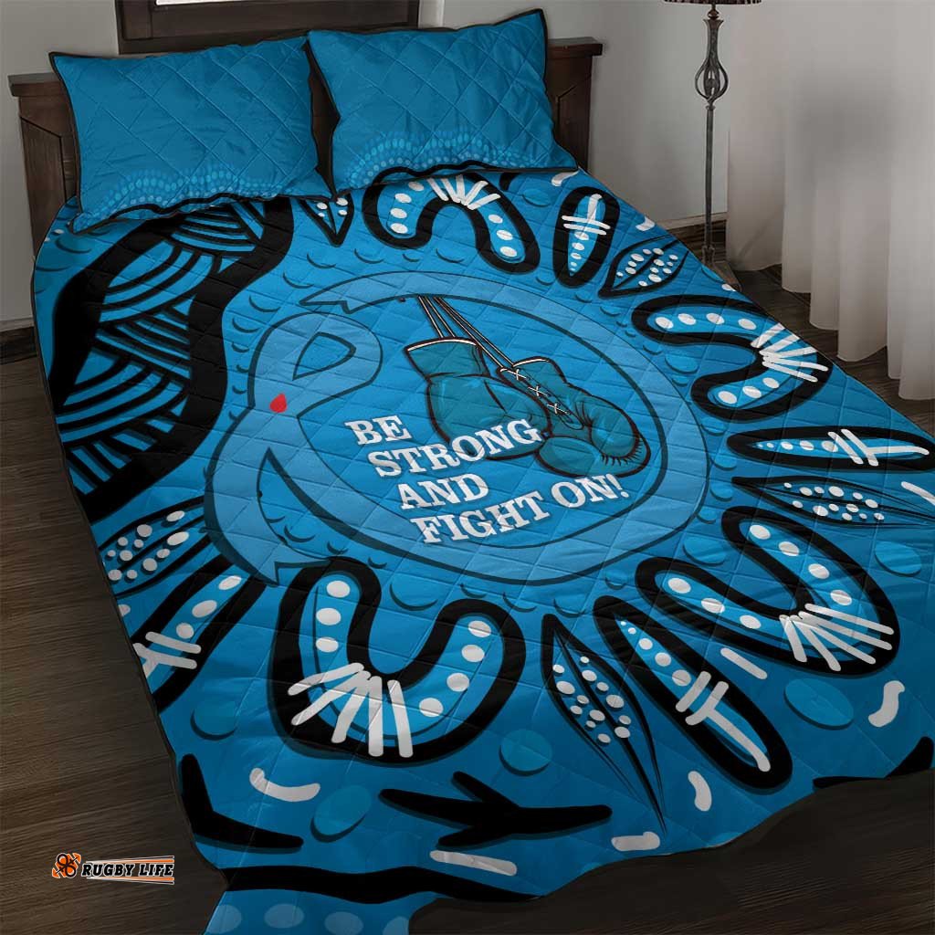 Australia DiaBedes Awareness Month Quilt Bed Set Be Strong And Fight On Aboriginal Art