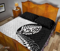 Aotearoa Rugby Fern Quilt Bed Set White