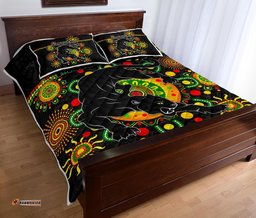 penrith quilt bed set indigenous panthers black