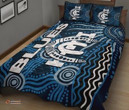 Carlton Blues Quilt Bed Set Aboriginal