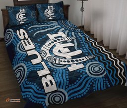 Carlton Blues Quilt Bed Set Aboriginal