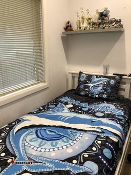 cronulla quilt bed set sharks indigenous